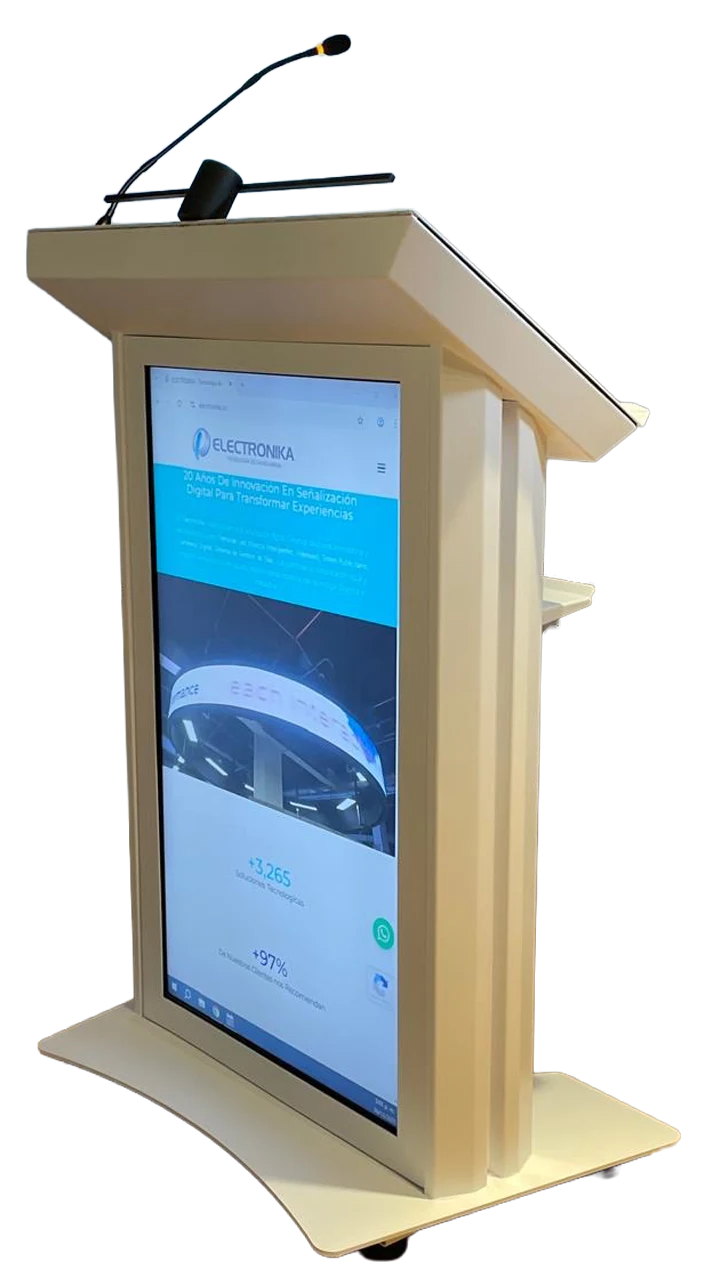 Atril digital de Electronika, configuración de referencia