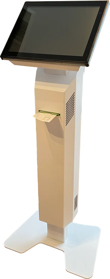 Kiosco de piso con impresora de Electronika, configuración de referencia